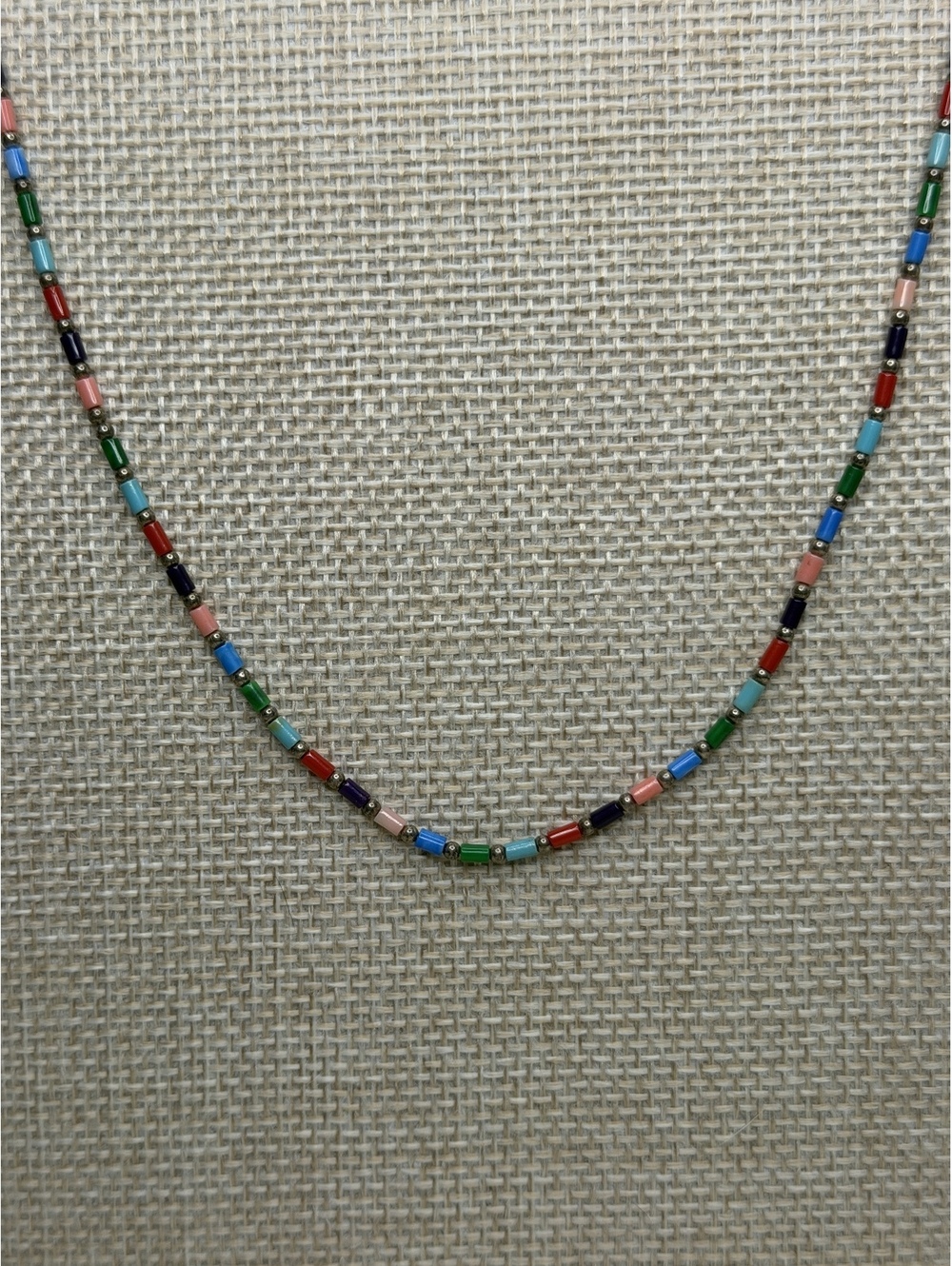 Vintage Silpada Multi-Color Bead & 925 Sterling Silver Necklace N0845